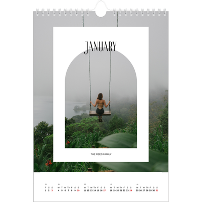 A4 Photo Calendar — The open arch [January]
