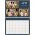 A4 Double Photo Calendar — Slate and serifs [April]