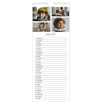 Slim Calendar (15 x 40cm) — Photo arrangements