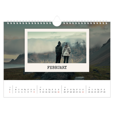 A4 Landscape Photo Calendar — The portrait edit [February]