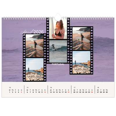 A3 Photo Calendar — Adventure wanderlust [April]