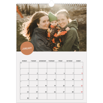 A3 Photo Calendar — Photo sticker
