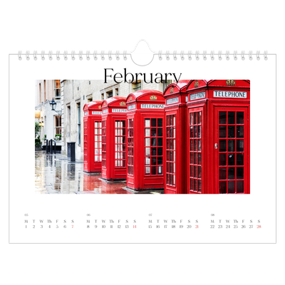 A4 Landscape Photo Calendar — My travelogue [February]