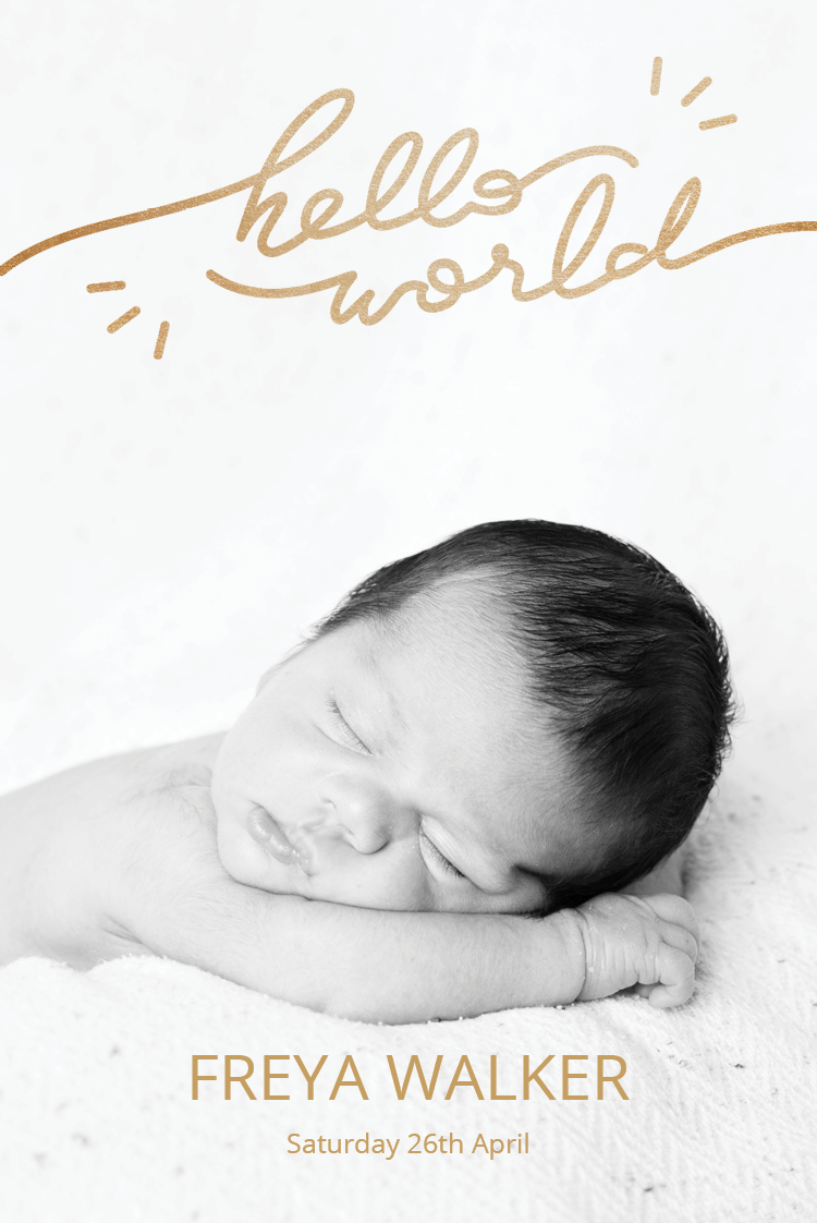 Invitations — Gold writing