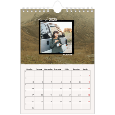 A5 Photo Calendar — Adventure wanderlust [March]
