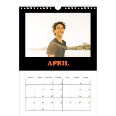 A4 Photo Calendar — Fun type [April]