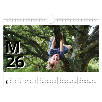 A4 Landscape Photo Calendar — Letter style [cover]