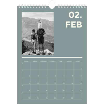 A4 Photo Calendar — Contemporary bold [February]