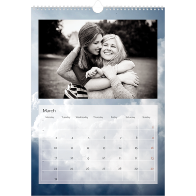 A3 photo calendars — Cloudscape [March]