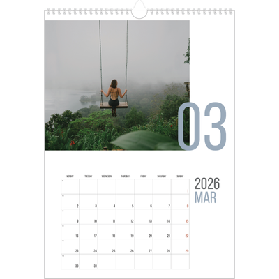 A3 photo calendars — Number months [March]