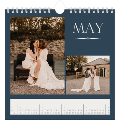Square calendars  — Slate and serifs [May]