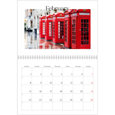 A4 Double Photo Calendar — My travelogue [February]
