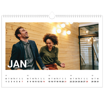 A3 Landscape Photo Calendar — Big month