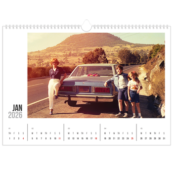 A3 Landscape Photo Calendar — Abbreviated text