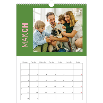 A3 photo calendars — Fun colourful you [March]