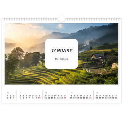 A3 Photo Calendar — Full story [January]