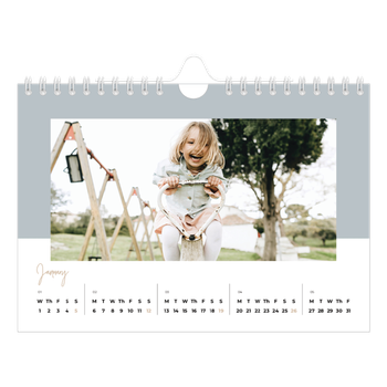 A5 Landscape Photo Calendar — Earthy frames