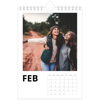A5 Photo Calendar — White space [February]
