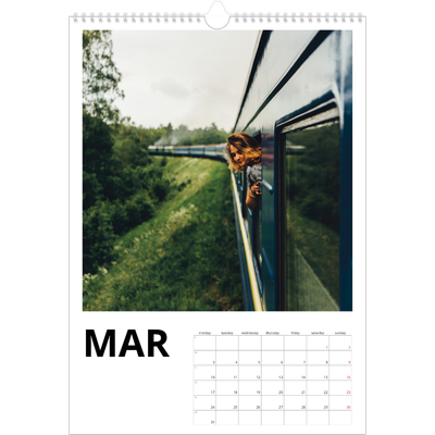 A3 photo calendars — White space [March]