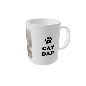 Personalised mugs — Cat dad - white