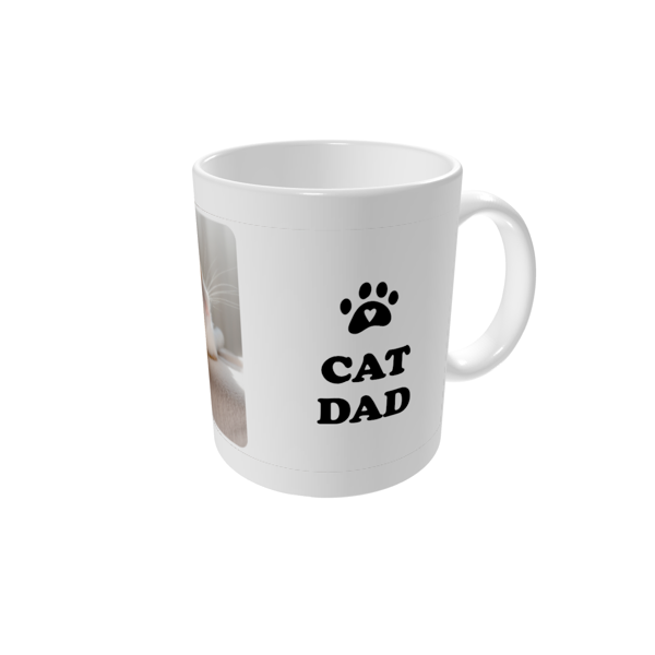Personalised mugs — Cat dad - white