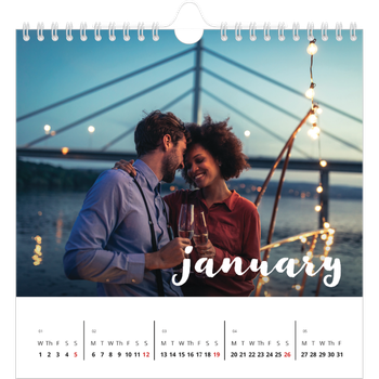 Square Photo Calendar — Simple script