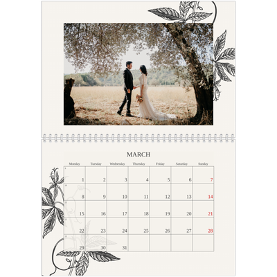 A4 Double Photo Calendar — Ink & ivy [March]