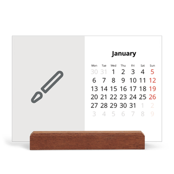Easel Desk Calendar Landscape — Design your own product