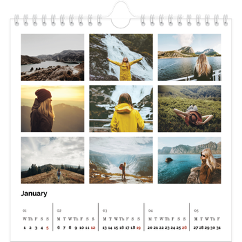 Square Photo Calendar — Picture grid