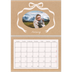 A4 Double Photo Calendar — Kraft and bow [February]