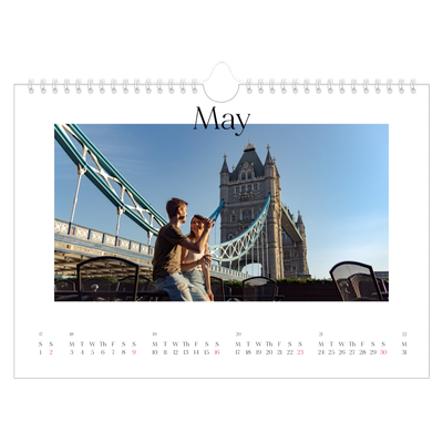 A4 Landscape Photo Calendar — My travelogue [May]