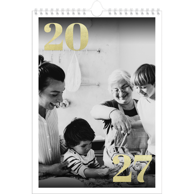 A4 Photo Calendar — Large glitter numbers [cover]