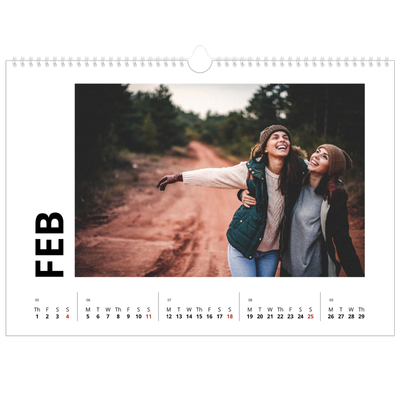 A3 Photo Calendar — White space [February]