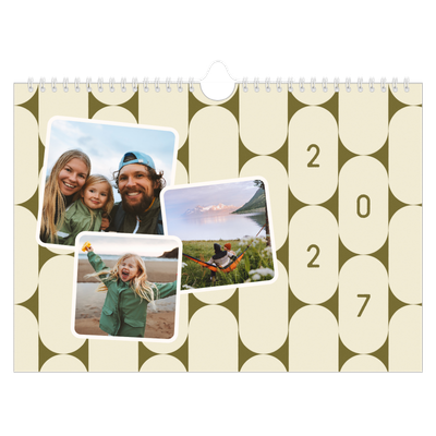 A4 Landscape Photo Calendar — Retro patterns [cover]