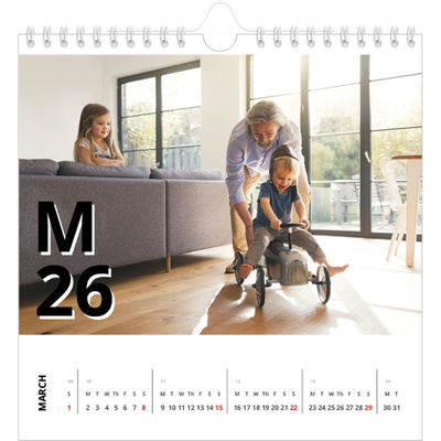 Square calendars  — Letter style [March]