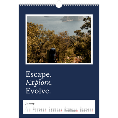 A3 photo calendars — Editorial Earth [January]