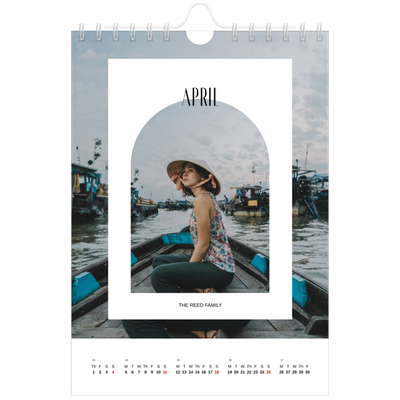 A5 Photo Calendar — The open arch [April]