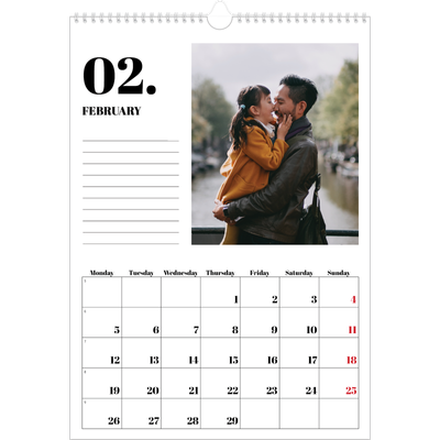 A3 photo calendars — Serif and moments [February]