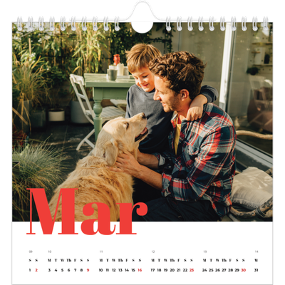 Square calendars  — A bold year [March]