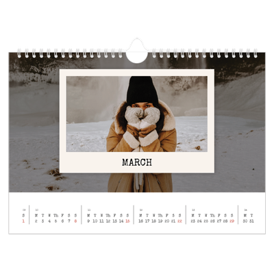 A4 Landscape Photo Calendar — The portrait edit [March]