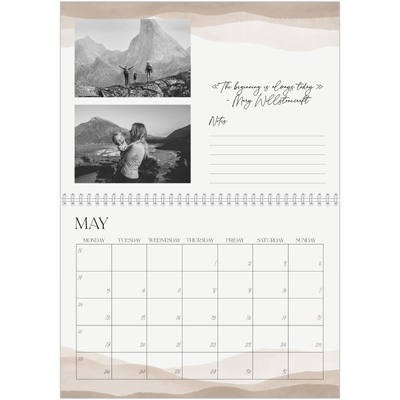 A4 Double Photo Calendar — Wellbeing quotes [cover]