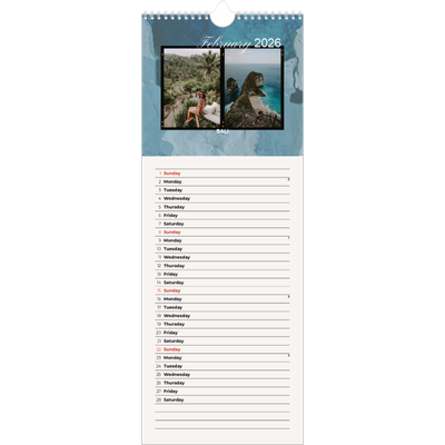 Slim Calendar  — Adventure wanderlust [February]