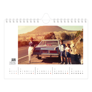 A5 Landscape Photo Calendar — Abbreviated text