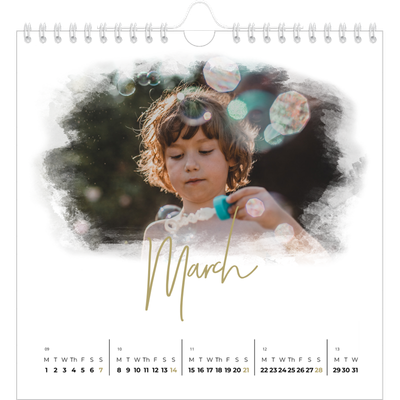 Square calendars  — Photo effects [March]