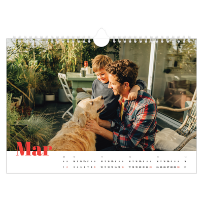 A4 Landscape Photo Calendar — A bold year [March]