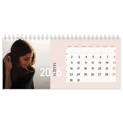Desk calendars — Overlapping text [March]