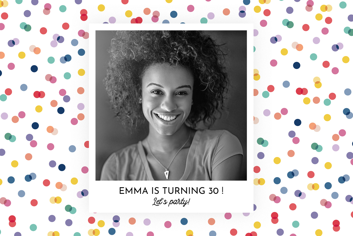 Invitations — Colourful confetti