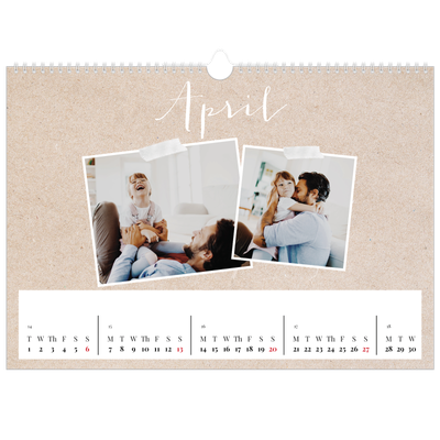A3 Photo Calendar — Scrapbook calendar [April]