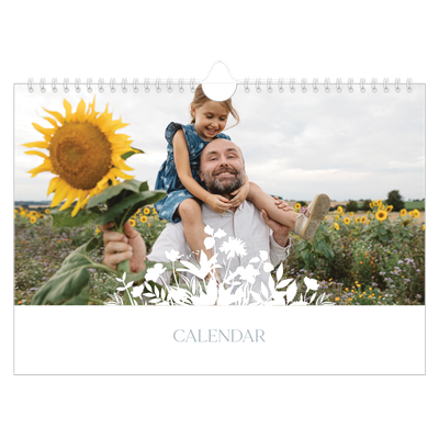 A4 Landscape Photo Calendar — Flower motif [cover]