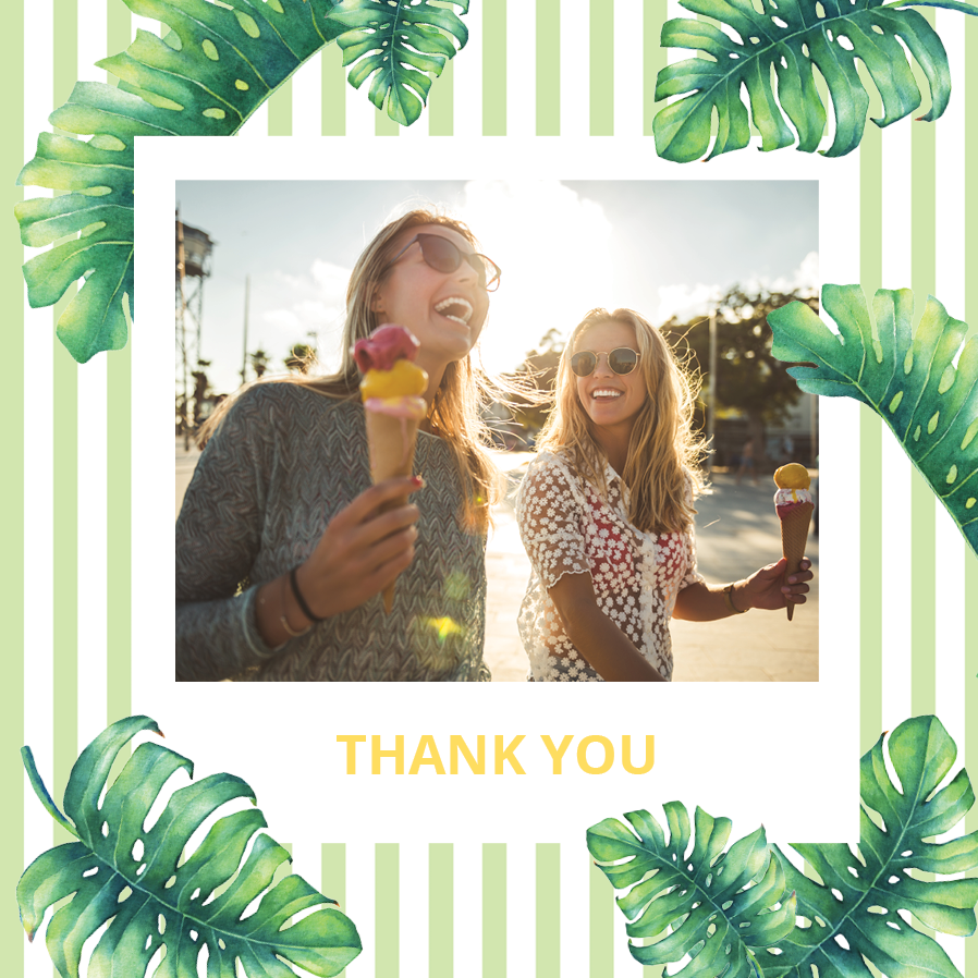 Thank you cards — Jungle leaves
